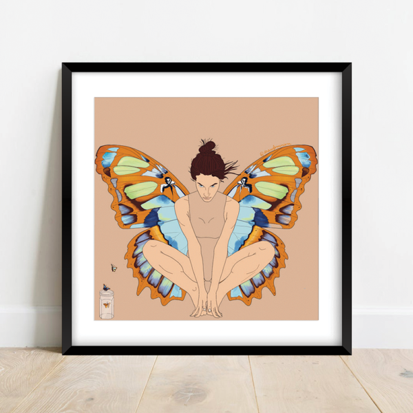 affiche femme papillon drawfeminism