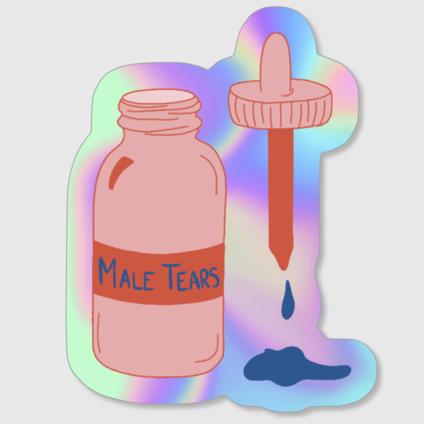 sticker_holographique_male_tears_drawfeminism